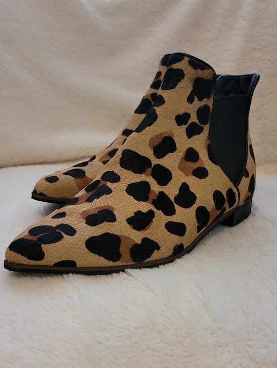 Cole Haan Shoes - Cole Haan Leopard Print Chelsea Ankle Boots in Tan and Black